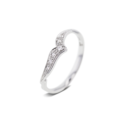 Bague or gris sertie - 43235 Bijoux Bonnet