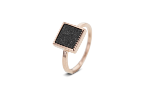 Bague or rose & granite - Bijoux Bonnet