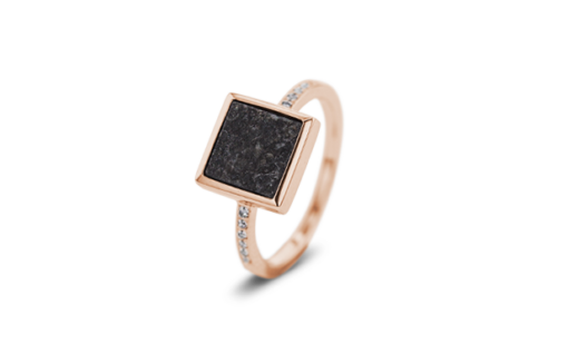Bague or rose sertie & granite - Bijoux Bonnet